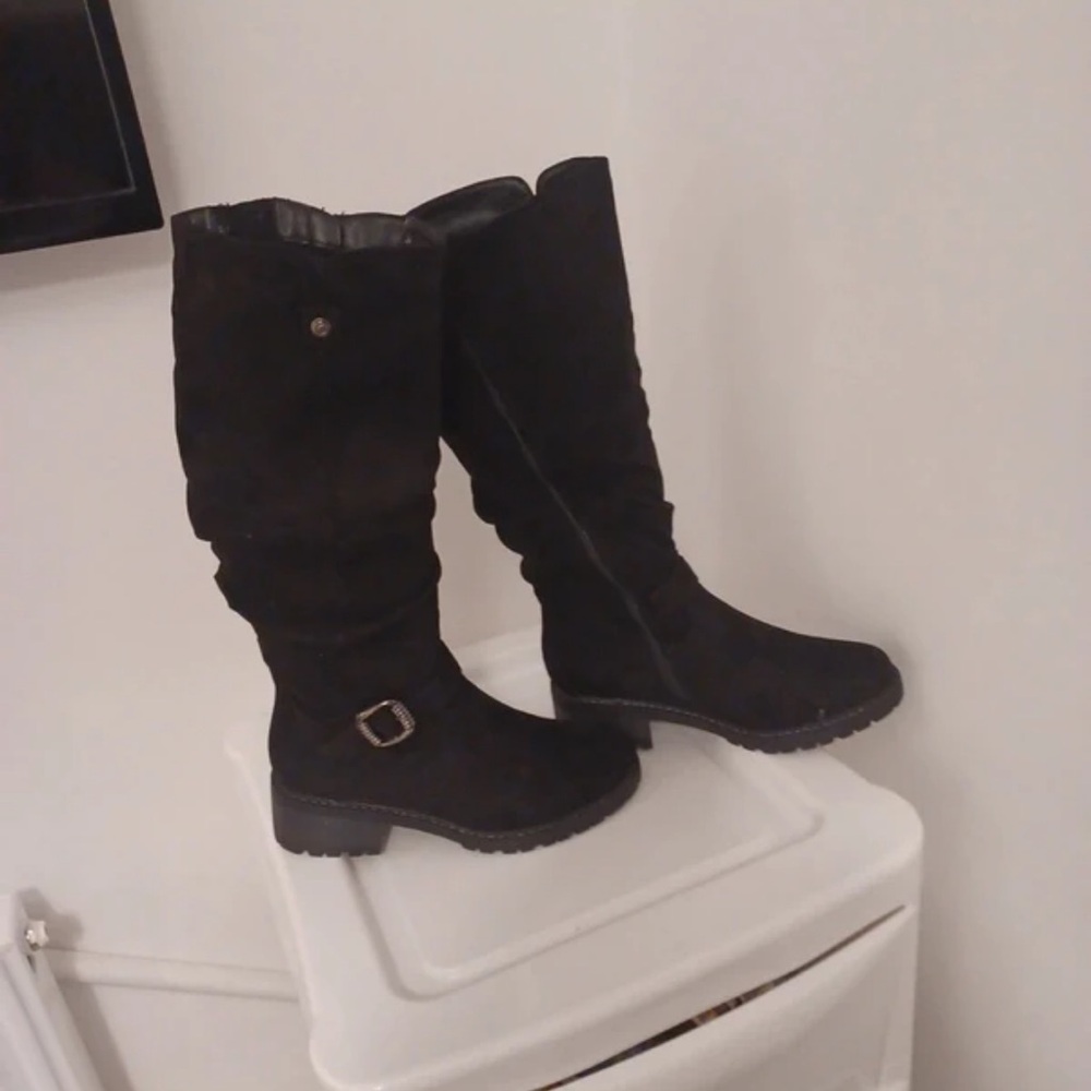 Boots Black Over the Knee Women's Footwear